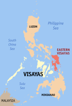 philippine region map visayas philippines basic eastern location viii education showing