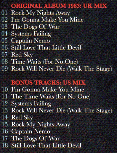 MSG - Built To Destroy [Expanded Edition] 2009 tracklist