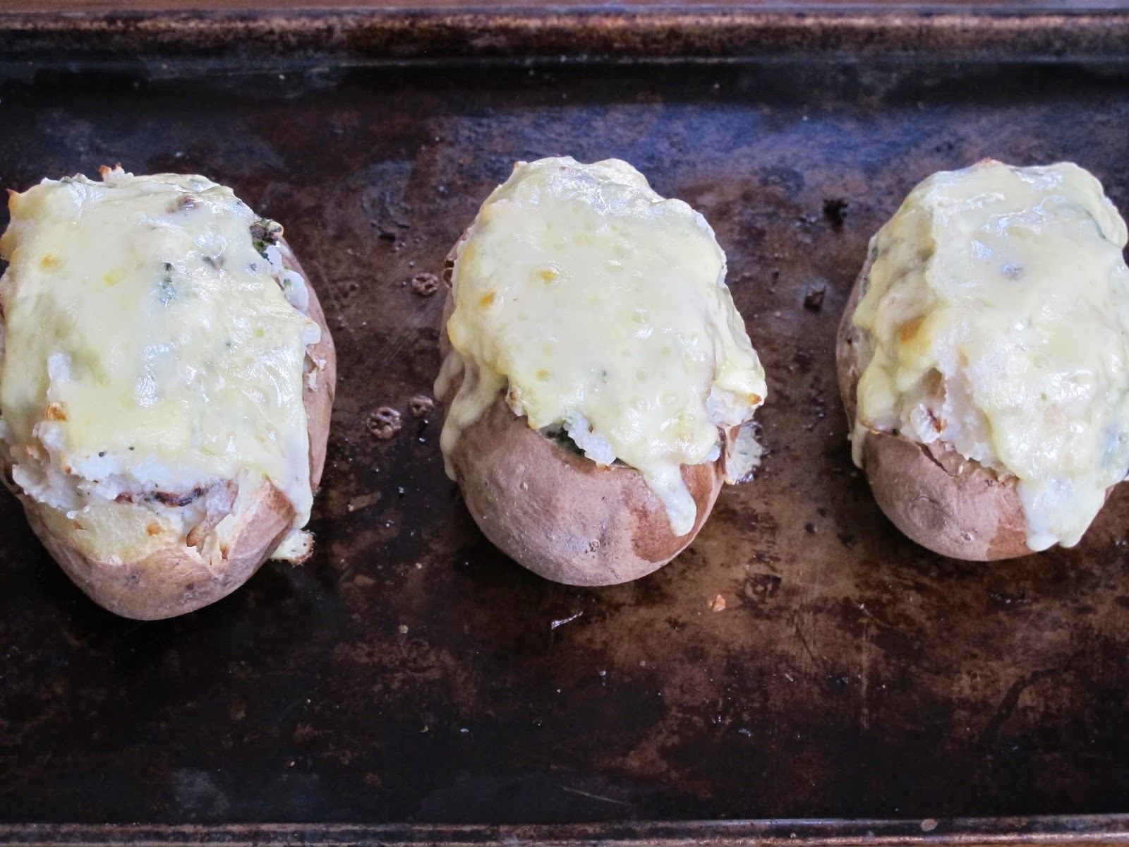 Kitchen Sink Diaries Chicken Broccoli Stuffed Potatoes