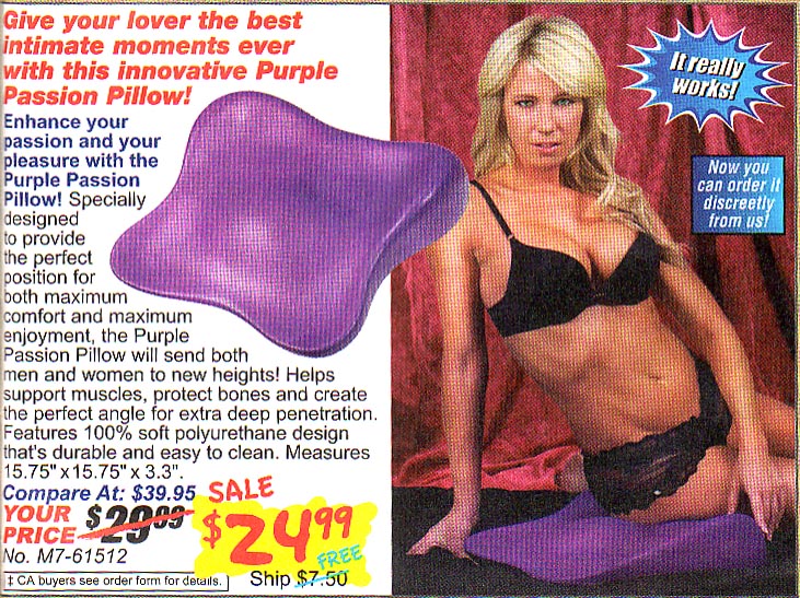 Exclamania Give Your Lover The Purple Passion Pillow
