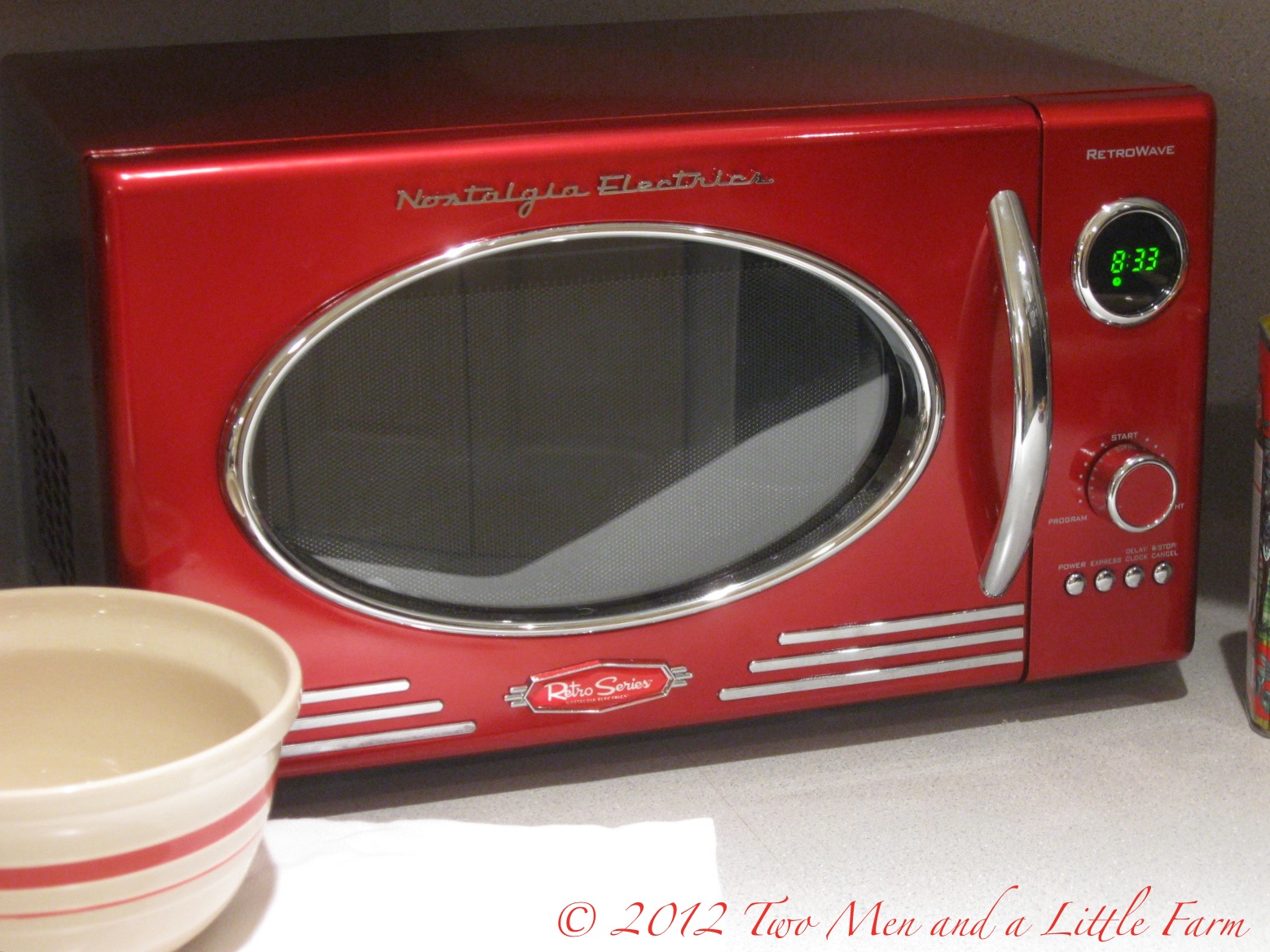 Two Men and a Little Farm RETRO RED MICROWAVE FOR THE FARM