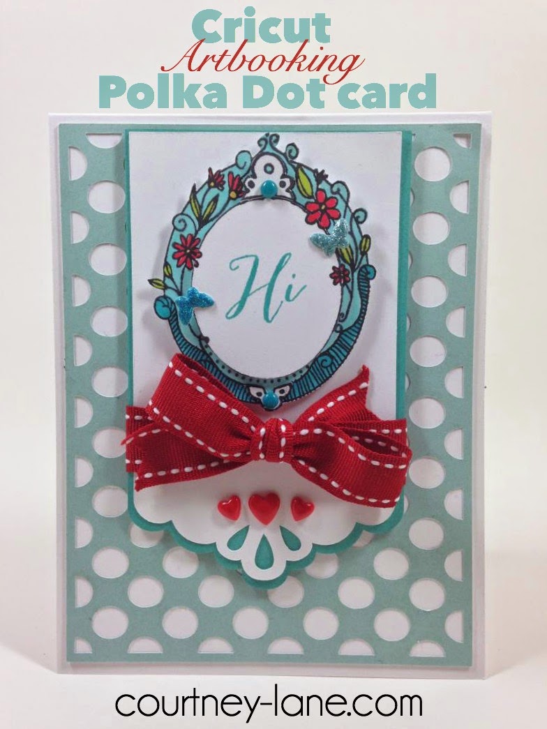 Cricut Artbooking polka dot card
