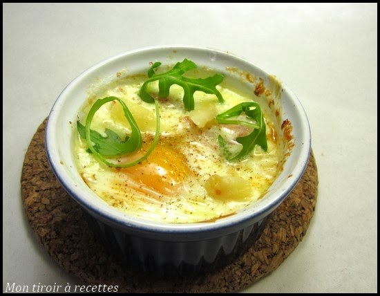 oeuf cocotte jambon fromage