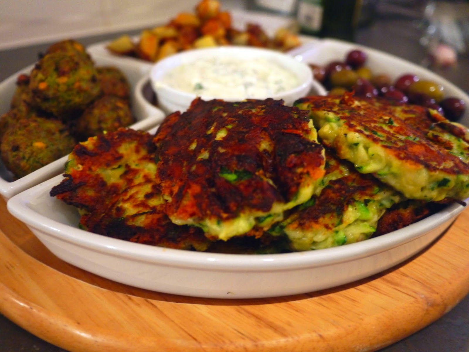 Spicy Courgette Fritters with Lime and Coriander Tzatziki Hef's kitchen