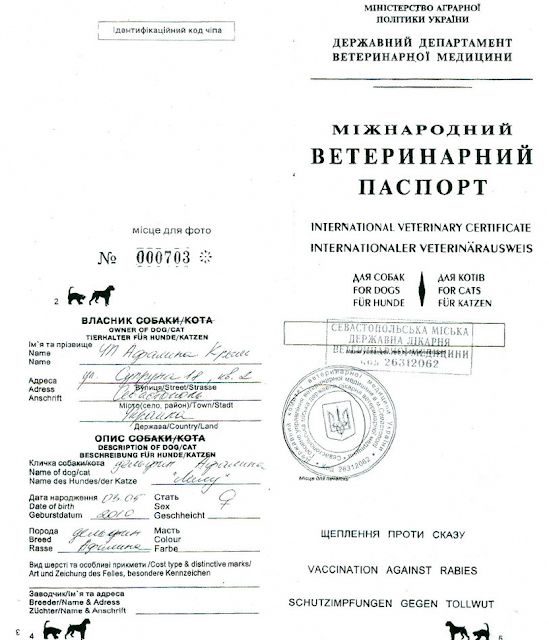 Паспорт на дельфина Лилу