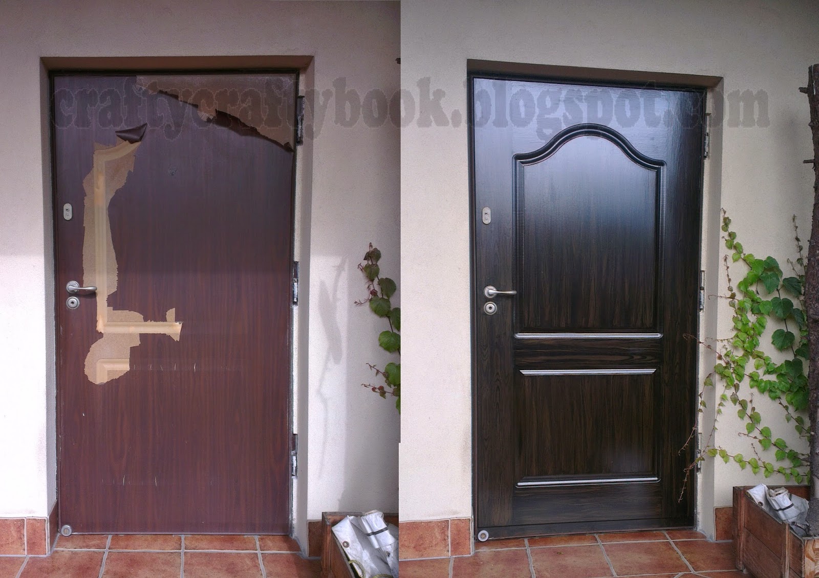 Crafty Crafty Book Look like wood How to restore door