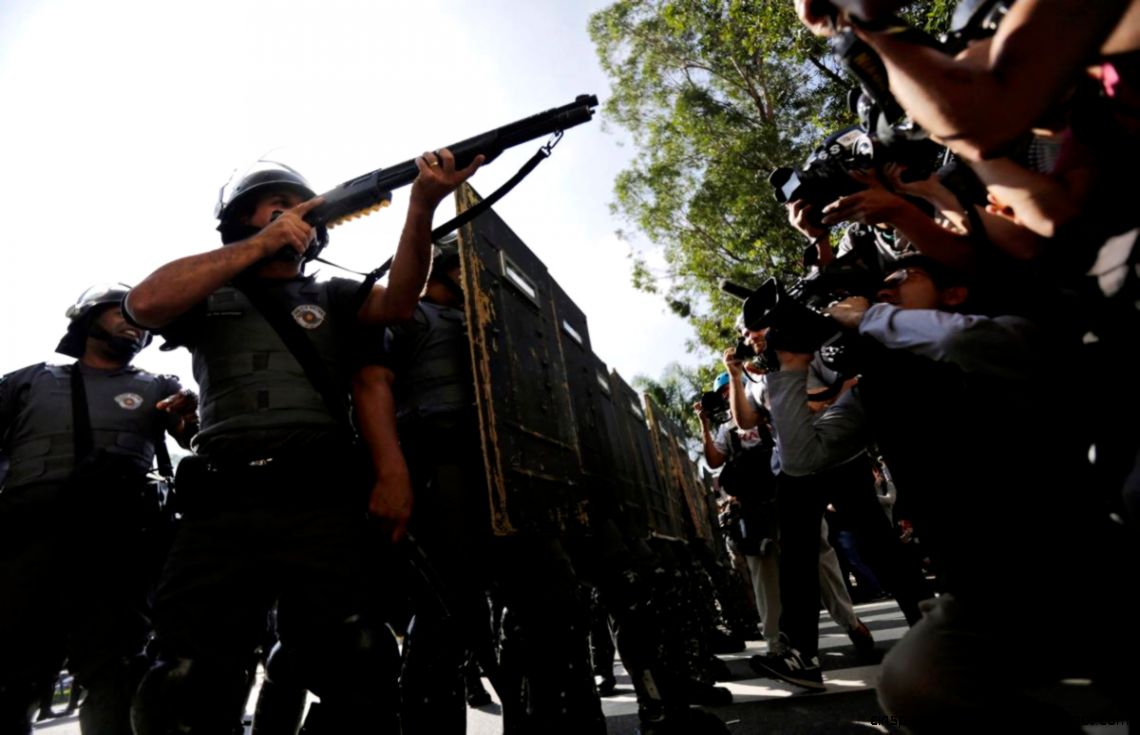 World Cup 2014 Police and protesters clash in Sao Paulo Photos World Cup 2014 Police and protesters clash in Sao Paulo Photos