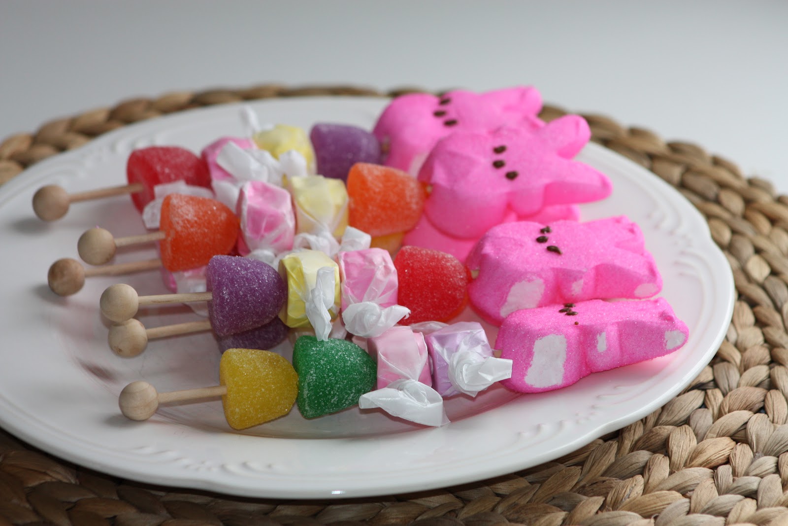 like a pretty petunia [Easter] Candy Kabobs