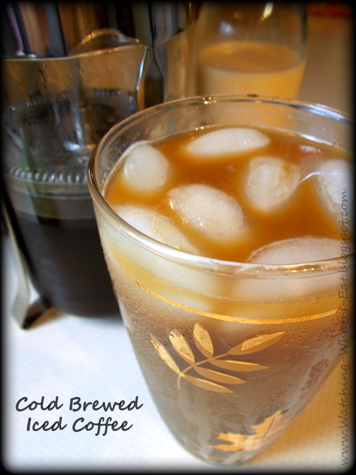 Watching What I Eat Cold Brewed Iced Coffee overnight fridge method