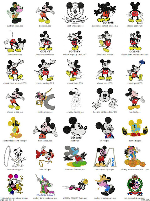Mickey  minnie mouse  101 tcnuh designs  free machine