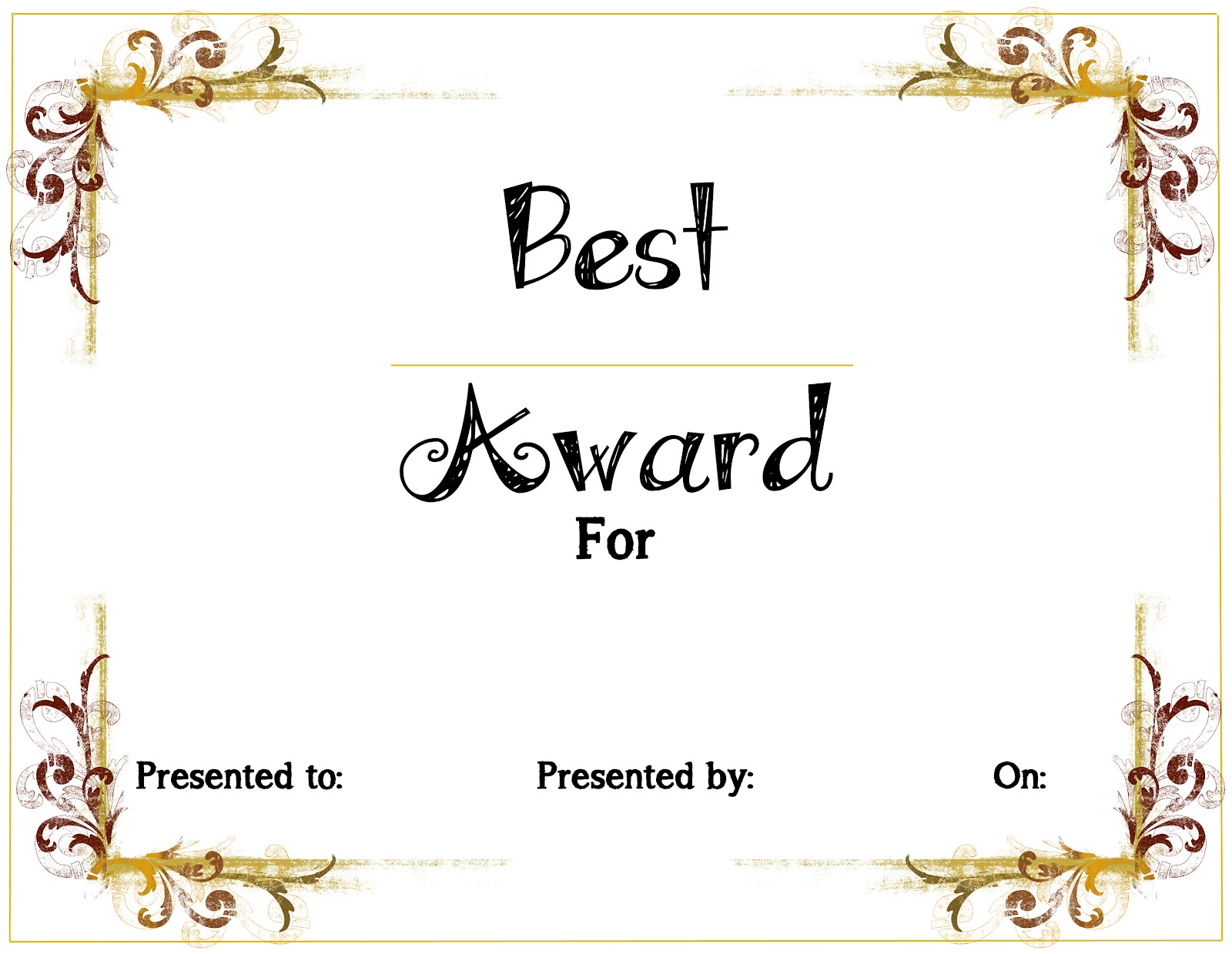 blank awards