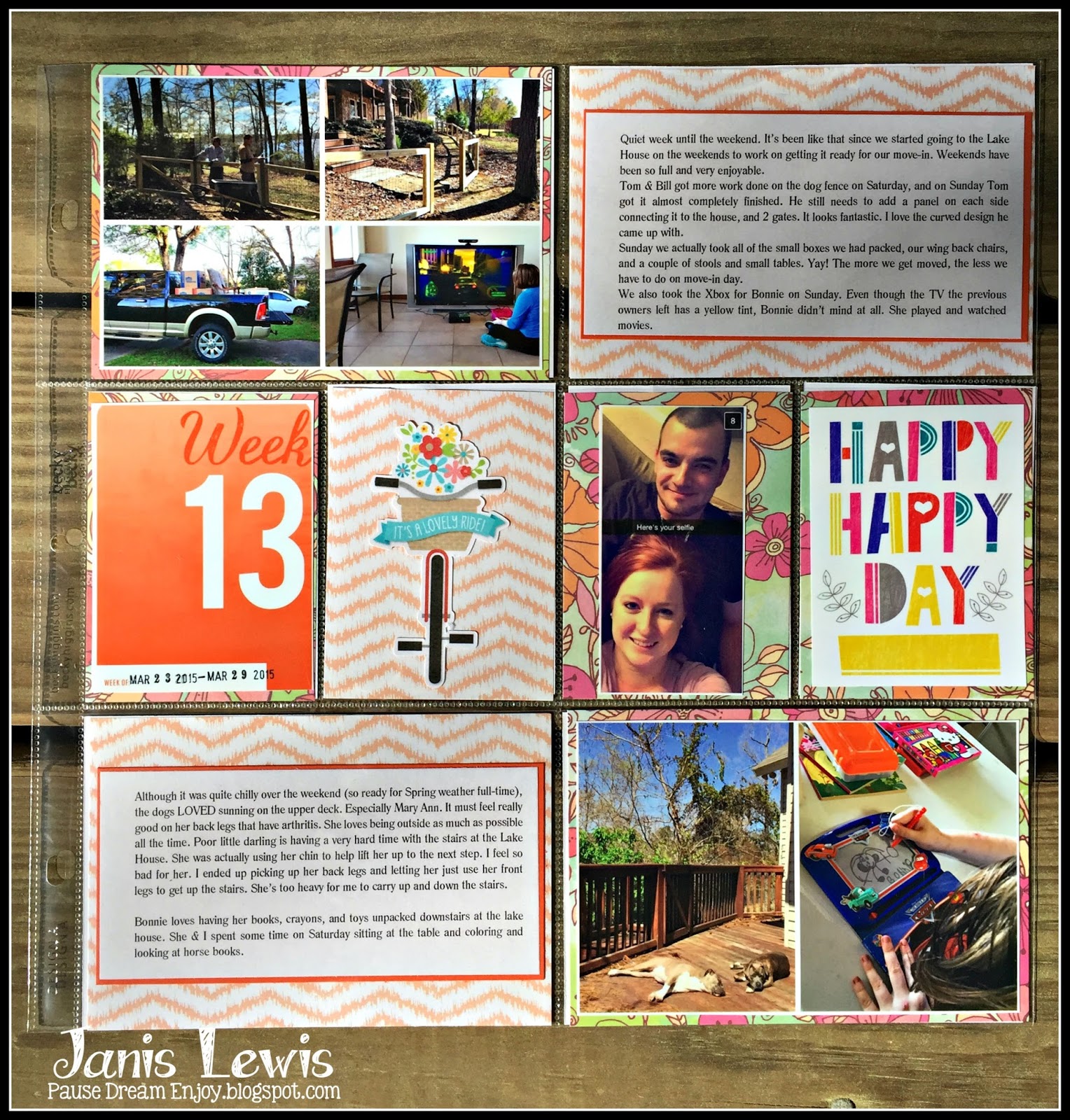 Pause Dream Enjoy Project Life Scrapbook Pages 1 & 2 for Week 13