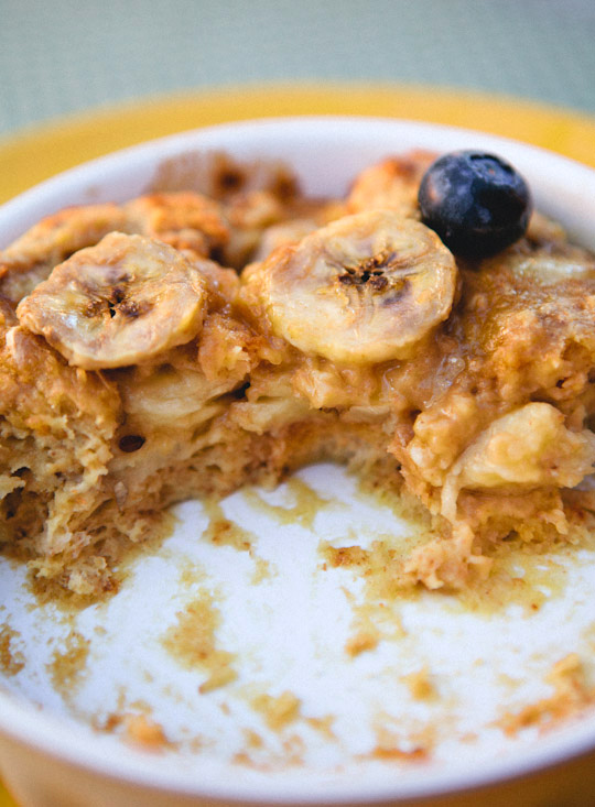 Sanddra's Secrets Banana Peanut Butter Bread Pudding