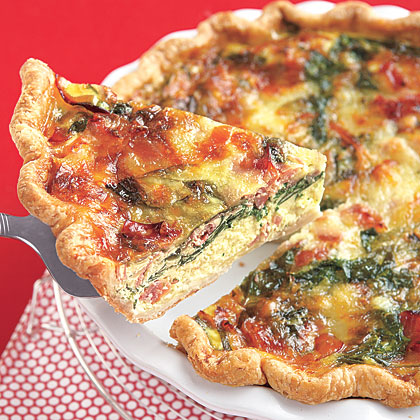 A Welcoming Heart: Ham, Swiss and Spinach Quiche