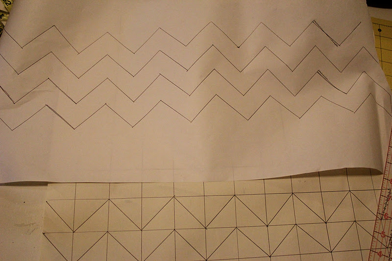 Piles of Projects How to Make Your Own Chevron Stencil {Freezer Paper