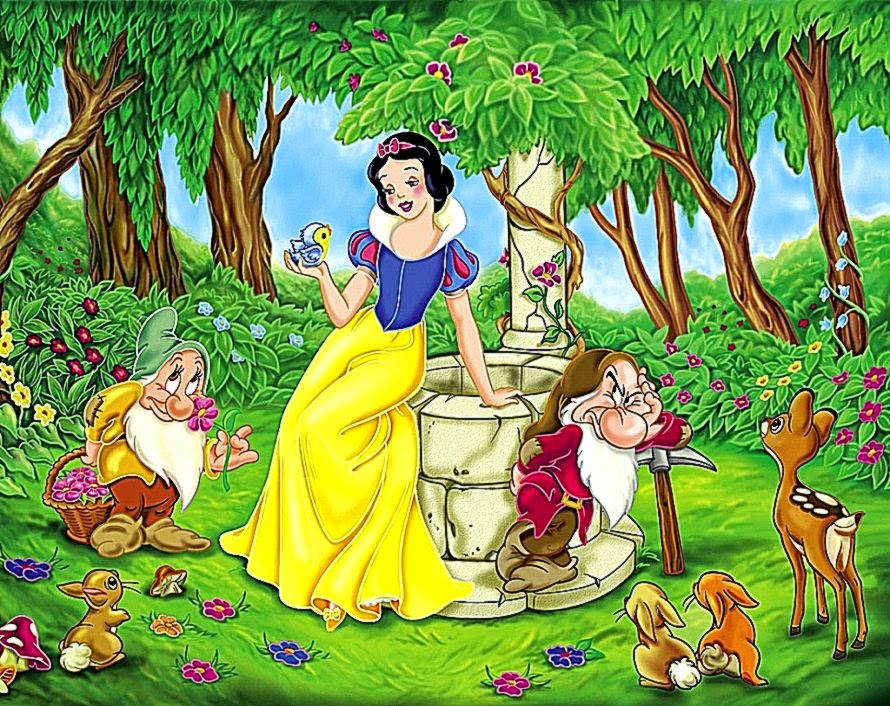 Snow White Cartoon Wallpaper Wide