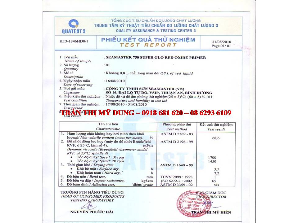 Kết quả hình ảnh cho SƠN SEAMASTER 0918 681 620