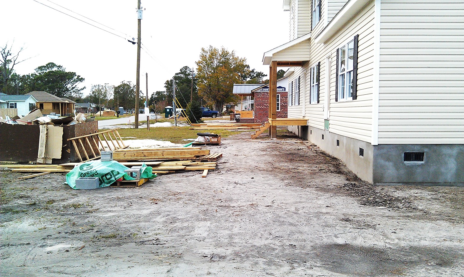 Dowell Family Home Improvements Cleaned the Yard and Swept Up Today