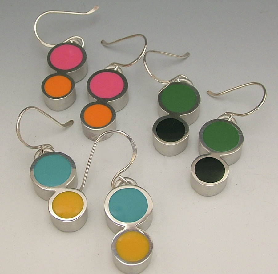 handmade resin jewelry by Katherine Swift New resin jewelry in pewter