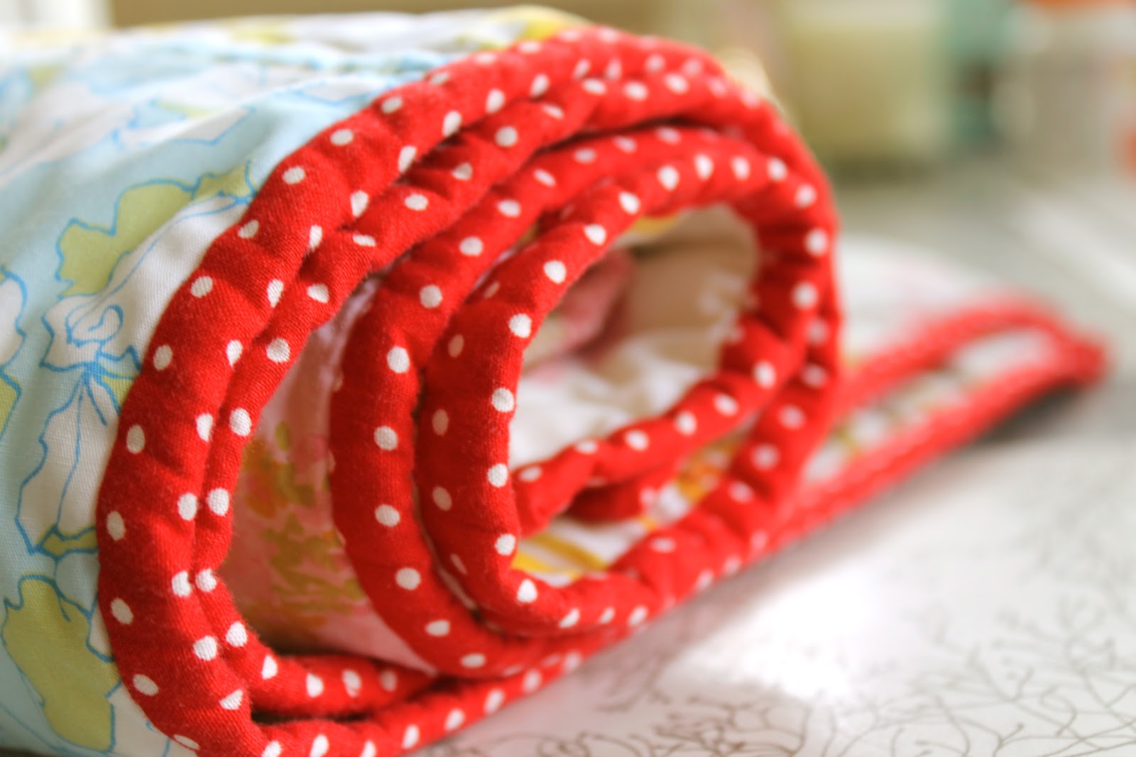 craftyblossom custom vintage bed sheet patchwork quilt.