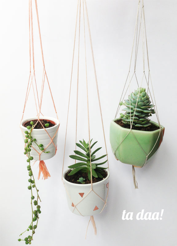 Guest Post DIY Macrame Pot Holders