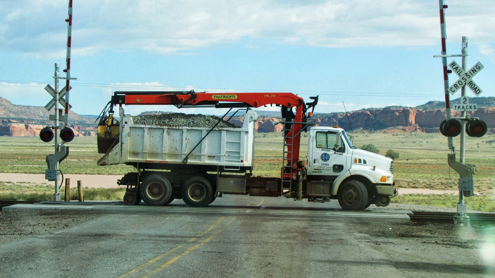 Me and My Dogand My RV Train track truck on the way to the