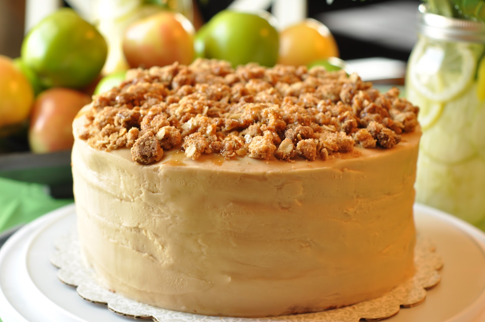 Little Miracles Just Because Cake Party Apple Crisp Caramel Cake