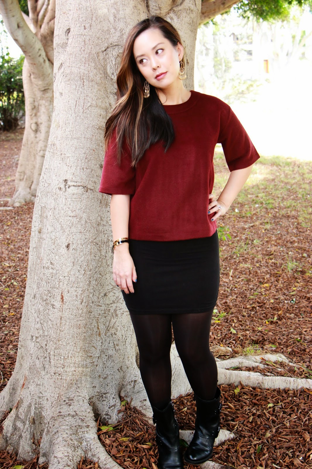 How to Style Tights for Fall & Winter - Serein Wu