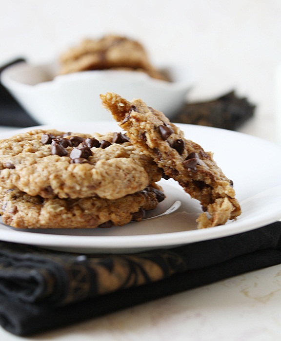 Versatile Vegetarian Kitchen Eggless Oats Chocolate Chip Cookies