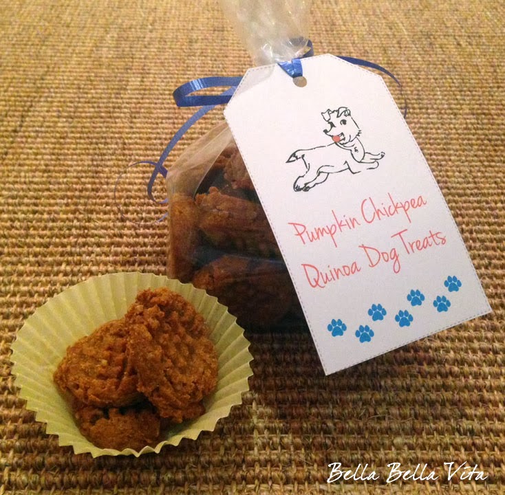 Bella Bella Vita Dog Lovin' Pumpkin Chickpea Quinoa Dog Treat Recipe
