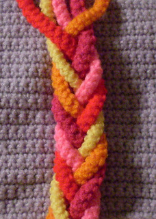 Kelly's Braid 5 strand how to tutorial purse handle embellish cable crochet knit