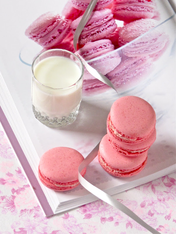 Plateful Pretty Pink Raspberry Macarons