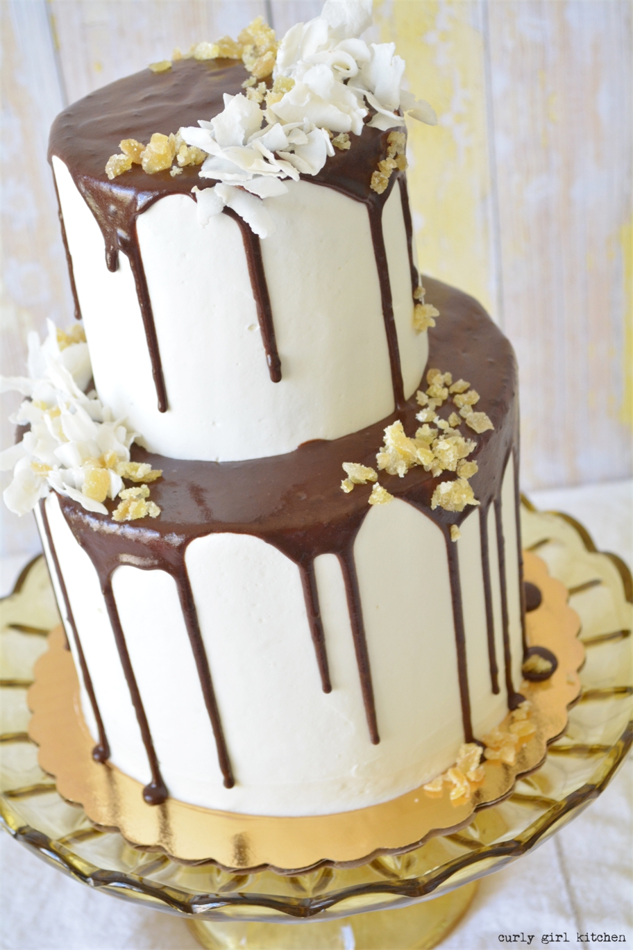 Curly Girl Kitchen Coconut Cake with Ganache, Shaved Coconut and