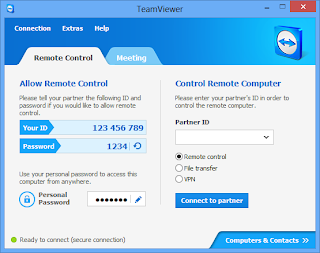 كيفية التحكم فى أى جهاز كمبيوتر من خلال جهازك أو الهاتف ( Teamviewer )  Main+Interface