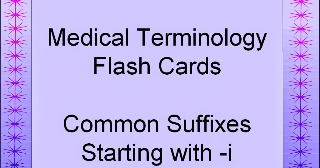 Student Survive 2 Thrive Medical Terminology Flash Cards Suffixes
