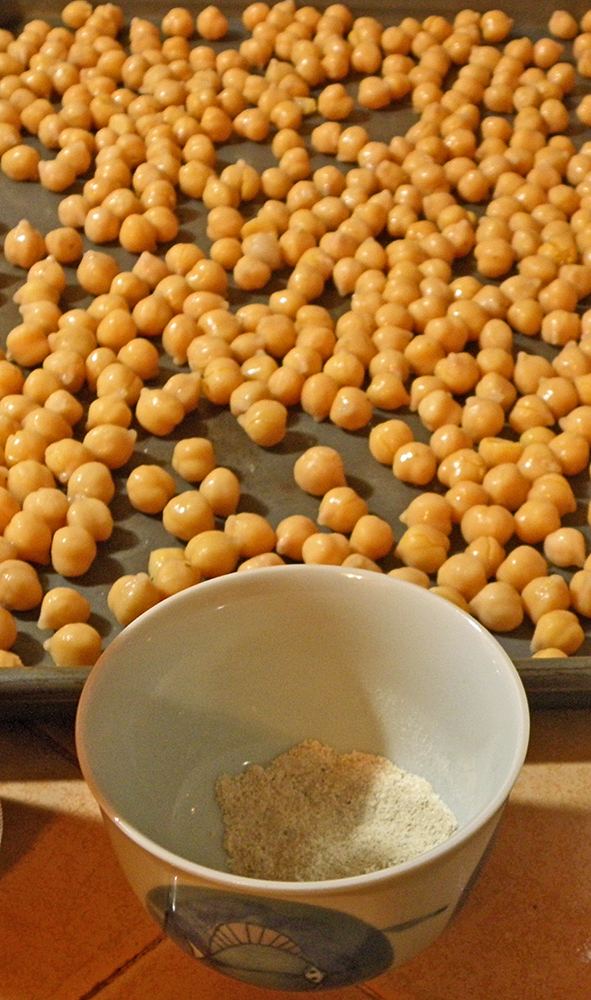 Seasonal Eating Roasted Chickpea (Garbanzo) Appetizer or Snack