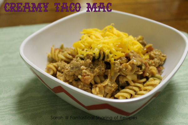 Creamy Taco Mac - a smooth, rich pasta dish that can be made in under 30 minutes.