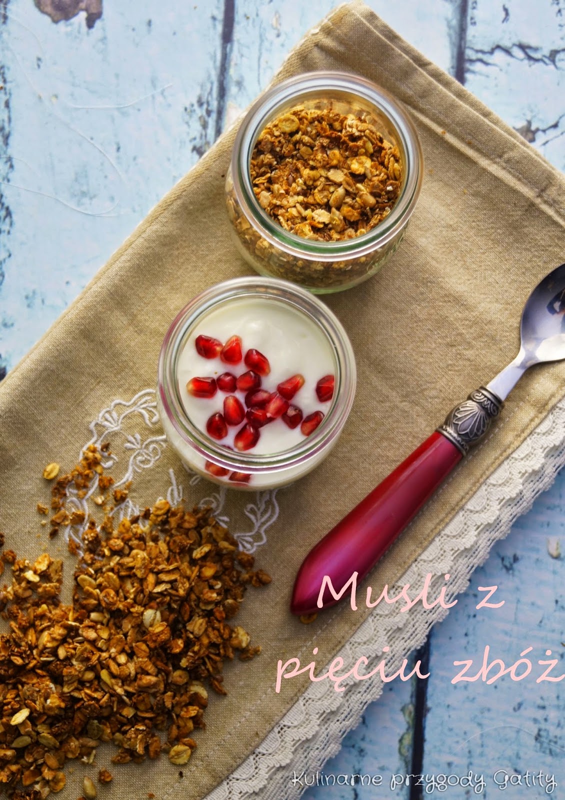 Musli (granola) pięć zbóż Kulinarne przygody Gatity przepisy pełne