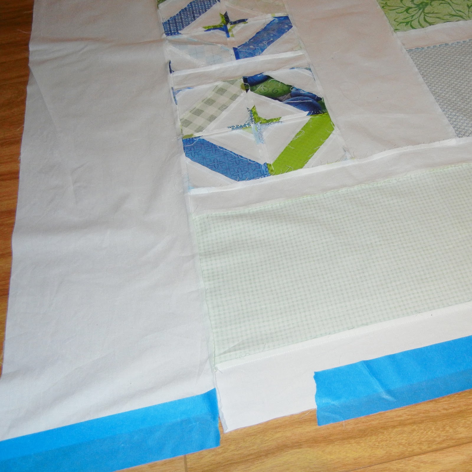 Joanie's Trendy Quilts Tutorial on How to Sandwich a Quilt