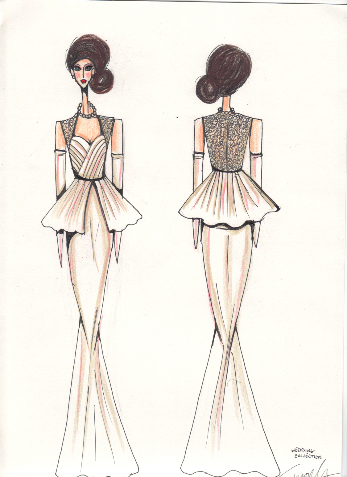 Fashion Sketches Wedding Dresses