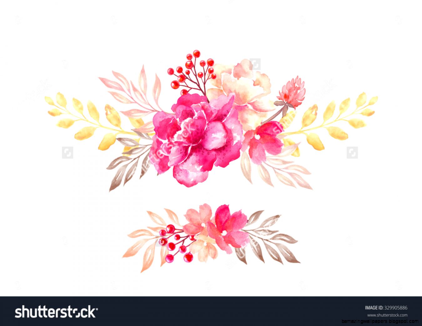 Fl Arrangement Flowers Bouquet Design Elements Watercolor Fl Arrangement Flowers Bouquet Design Elements Watercolor