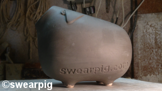 swearpig - the swear box piggy bank - the finished model swearpig - the swear box piggy bank