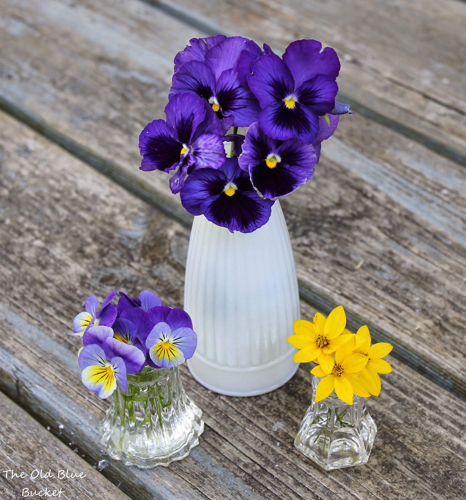 The Old Blue Bucket Unique Vases