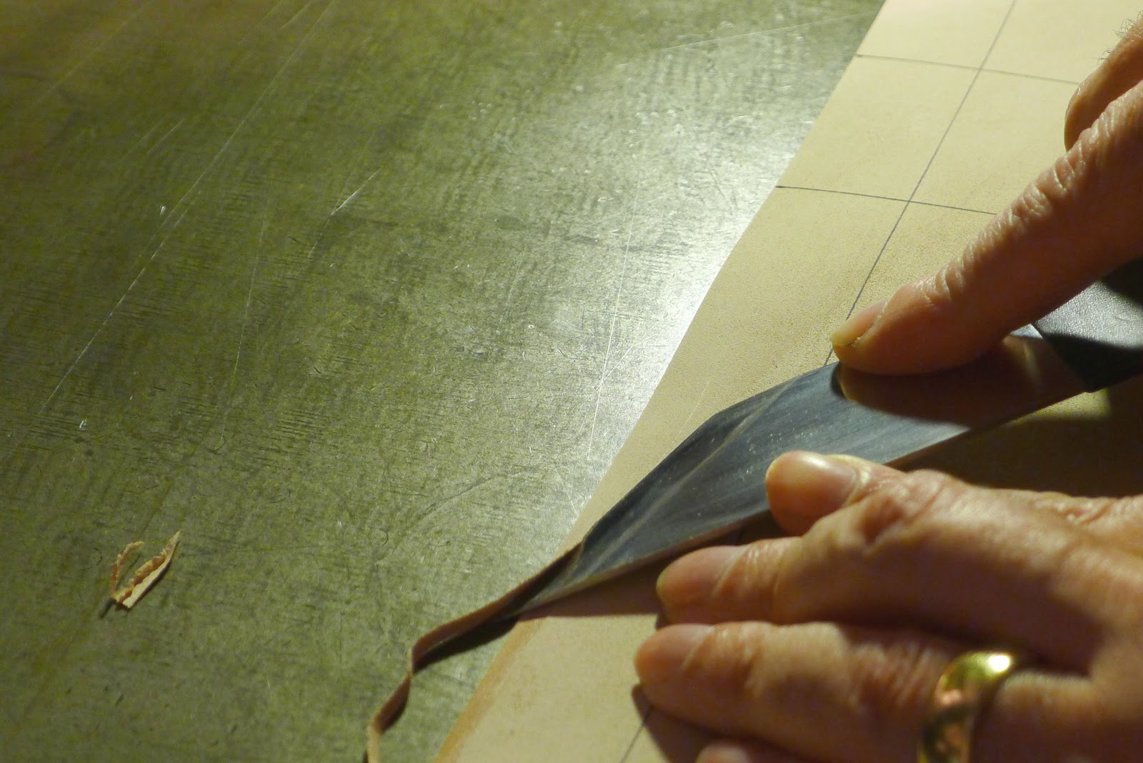 Papercut Bindery 8. Paring the Leather
