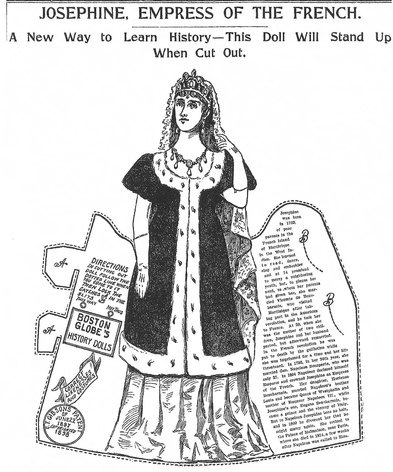 mostly paper dolls josephine empress of the french 1899