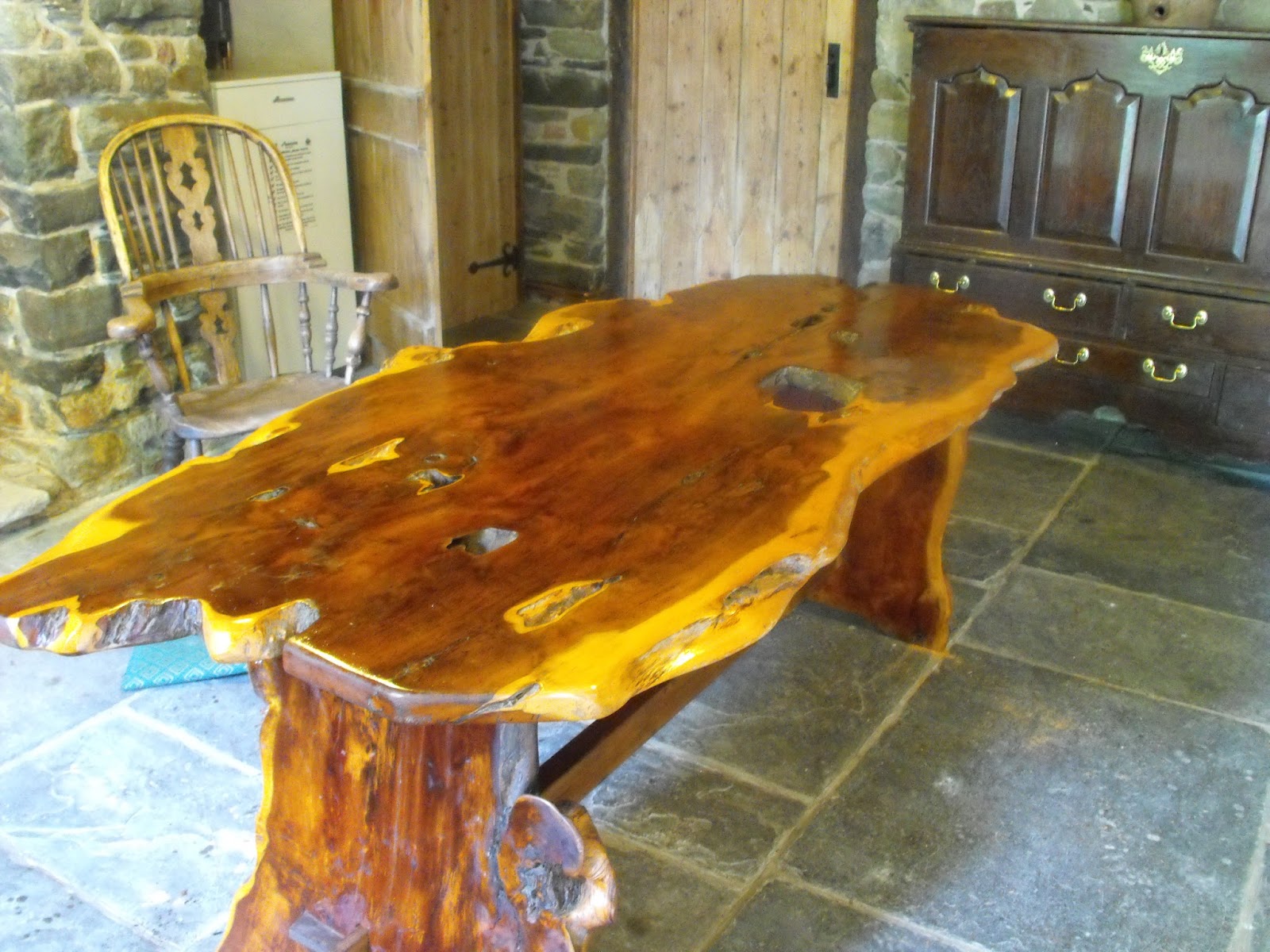 Codlinsandcream2 One finished Yew wood table