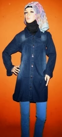 Blouse Jeans Big Size AJ931 Blouse Jeans Big Size AJ931