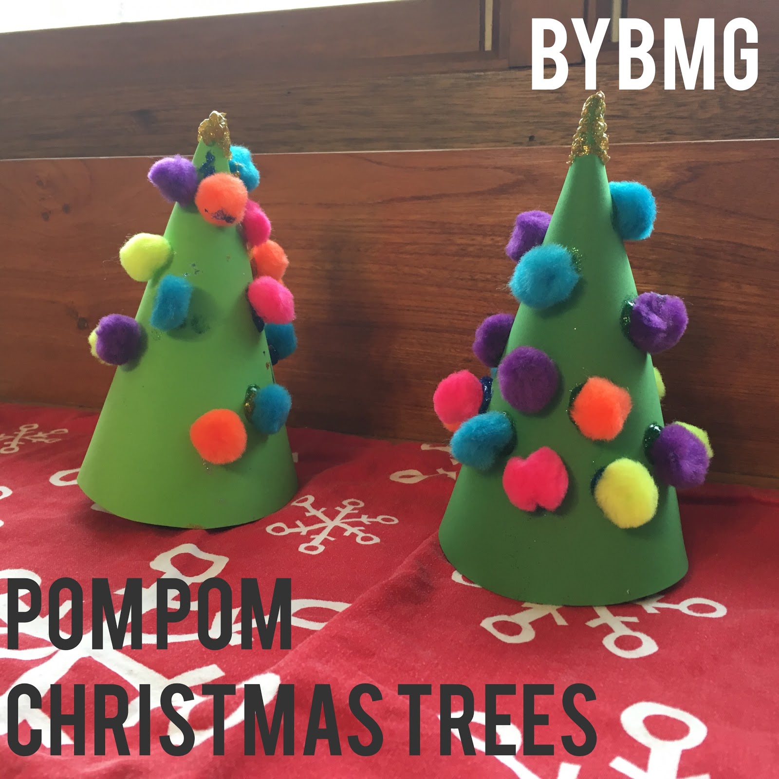 bybmg Kids Pom Pom Christmas Tree