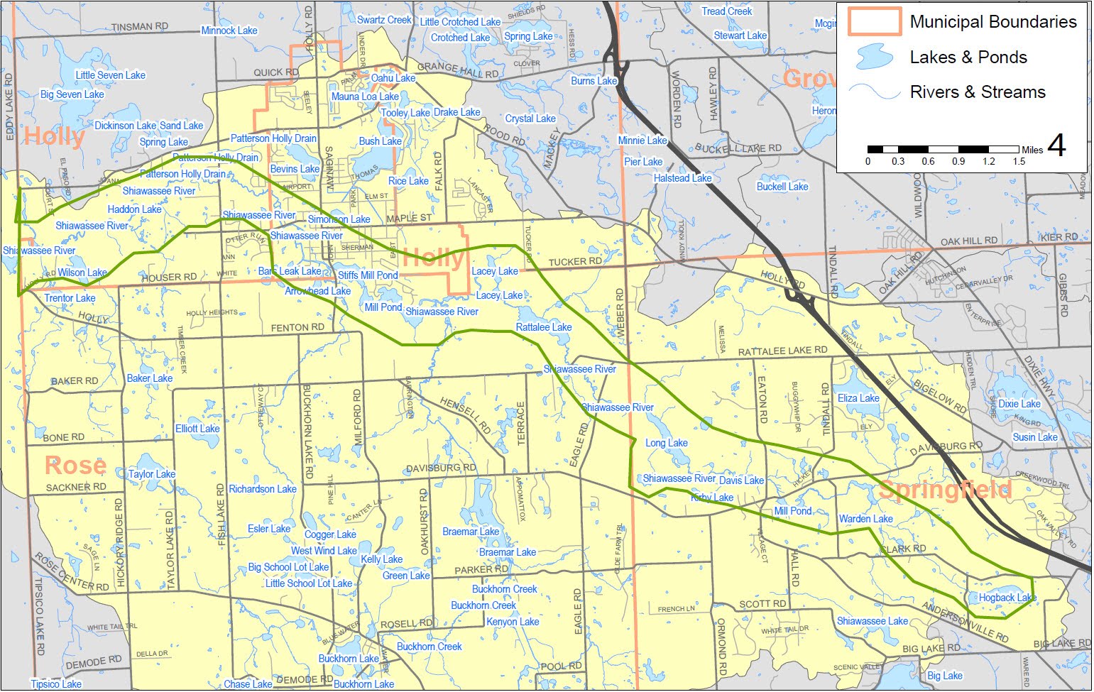 Shiawassee River (Can't find it ? scroll down ) Map of Shiawassee River for canoe or kayak