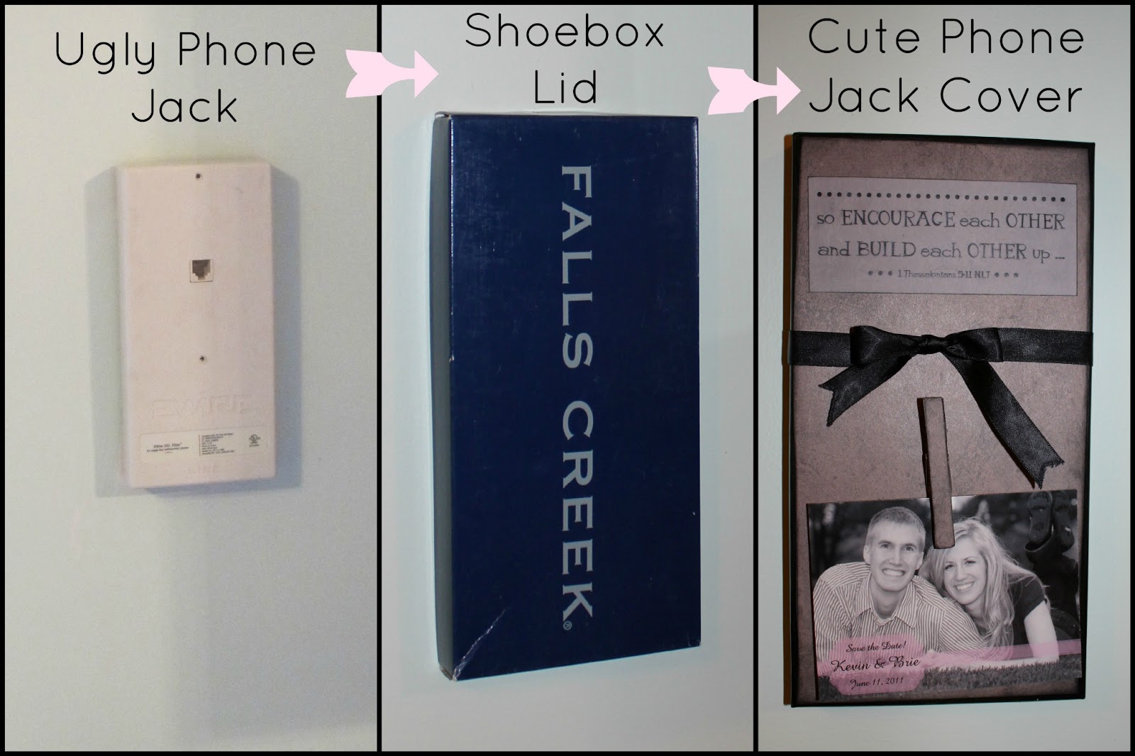 Breezy Pink Daisies Covering up an Ugly Phone Jack Wall Cover & Happy